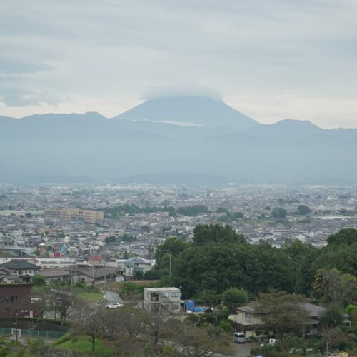 公園から見た富士山