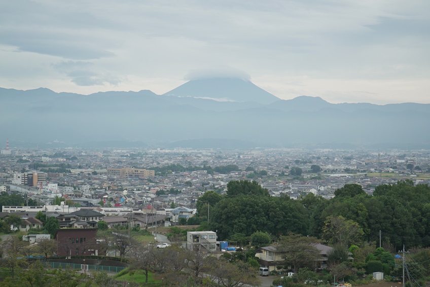 公園から見た富士山